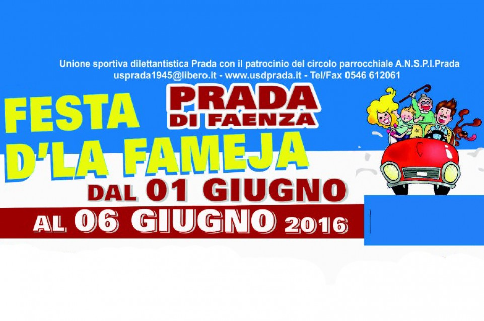 Festa d'la Fameja: dall'1 al 6 giugno a Faenza