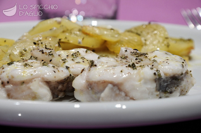 Coda di rospo al forno con patate