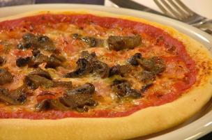 Pizza cotto e funghi
