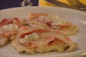 Scaloppine speck e gorgonzola