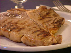 La bistecca cotta a puntino