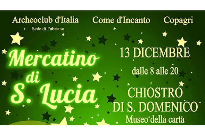 Il 13 dicembre a Fabriano vi aspetta la Fiera di S.Lucia