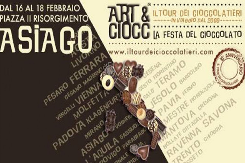 Art & Ciocc: Il Tour Dei Cioccolatieri arriva ad Asiago dal 16 al 18 febbraio