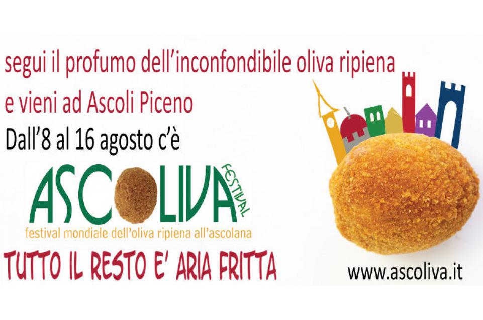 Ascoliva Festival: dall'8 al 16 agosto torna il Festival Mondiale dell'Oliva all'Ascolana Ascoliva Festival: dall'8 al 16 agosto torna il Festival Mondiale dell'Oliva all'Ascolana