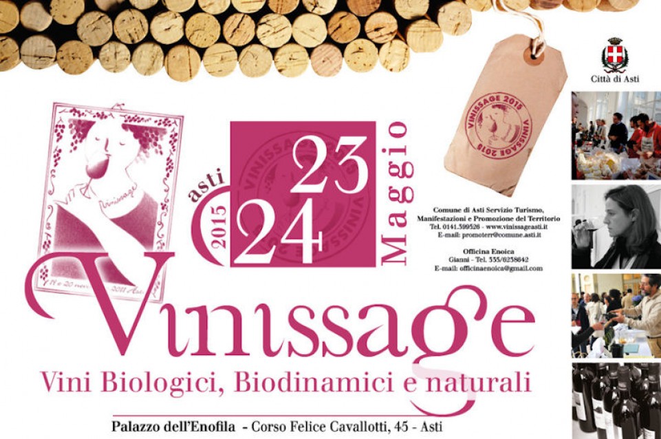 Il 23 e 24 maggio ad Asti arrivano i vini naturali con "Vinissage"