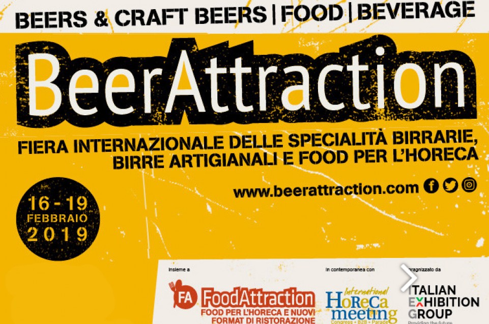 Beer Attraction: dal 16 al 19 febbraio alla Fiera di Rimini
