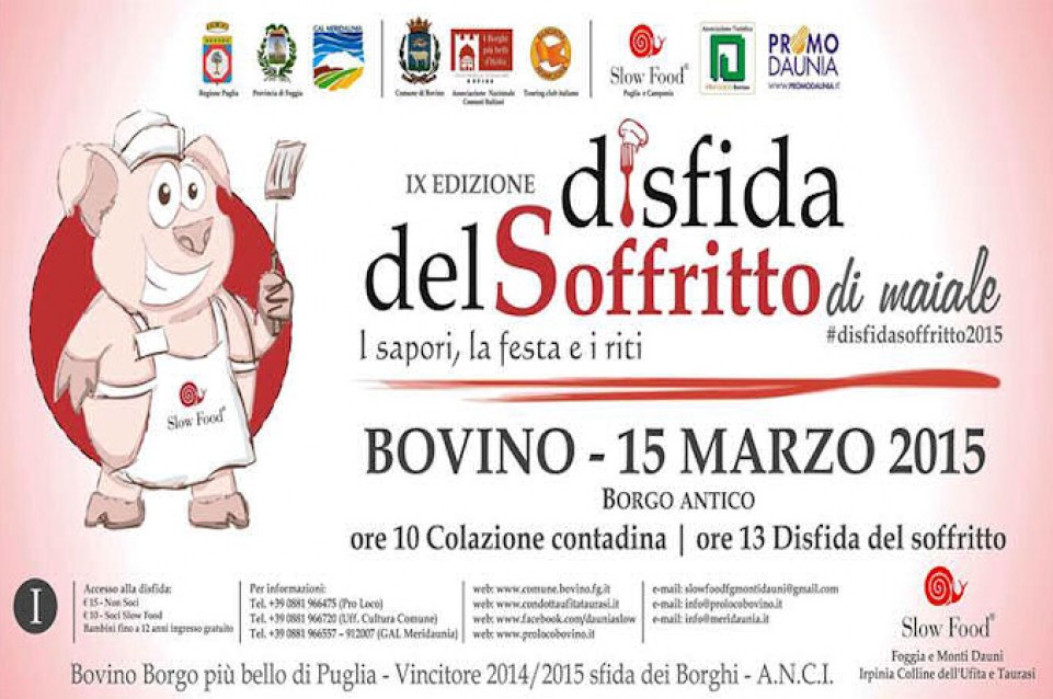 Il 15 marzo a Bovino arriva la gustosa "Disfida del Soffritto" Il 15 marzo a Bovino arriva la gustosa "Disfida del Soffritto"