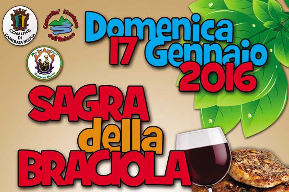 A Camerata Nova il 17 gennaio torna la "Sagra della Braciola" A Camerata Nova il 17 gennaio torna la "Sagra della Braciola"