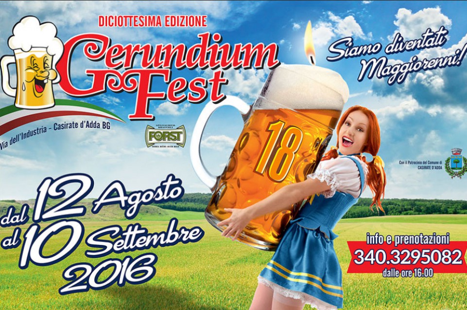 Dal 12 agosto al 10 settembre a Casirate d'Adda torna il "Gerundium Fest" 