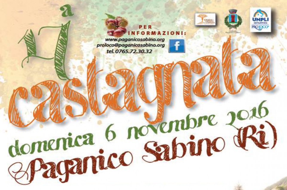 Castagnata: a Paganico Sabino il 6 novembre