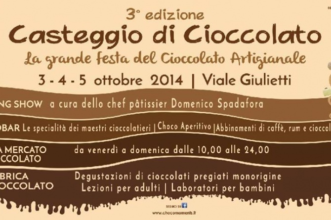 Dal 3 al 5 ottobre "Casteggio di Cioccolato", la festa del cioccolato artigianale