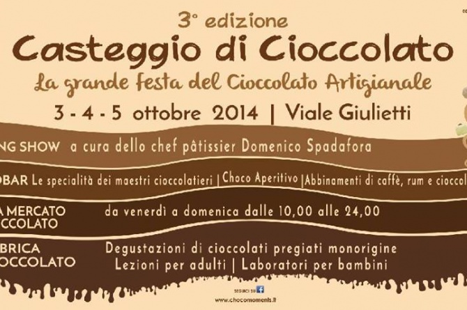 Dal 3 al 5 ottobre "Casteggio di Cioccolato", la festa del cioccolato artigianale Dal 3 al 5 ottobre "Casteggio di Cioccolato", la festa del cioccolato artigianale
