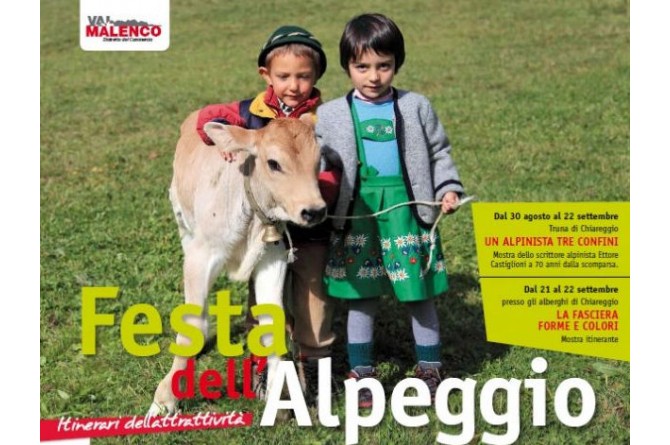 Il 20 ed il 21 settembre a Chiareggio vi aspetta la Festa dell'Alpeggio Il 20 ed il 21 settembre a Chiareggio vi aspetta la Festa dell'Alpeggio