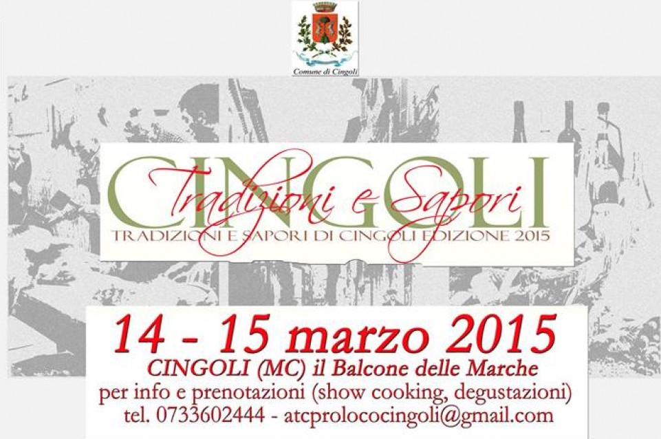 Il 14 e 15 marzo a Cingoli si festeggia la gastronomia con "Cingoli Tradizioni e Sapori" Il 14 e 15 marzo a Cingoli si festeggia la gastronomia con "Cingoli Tradizioni e Sapori"
