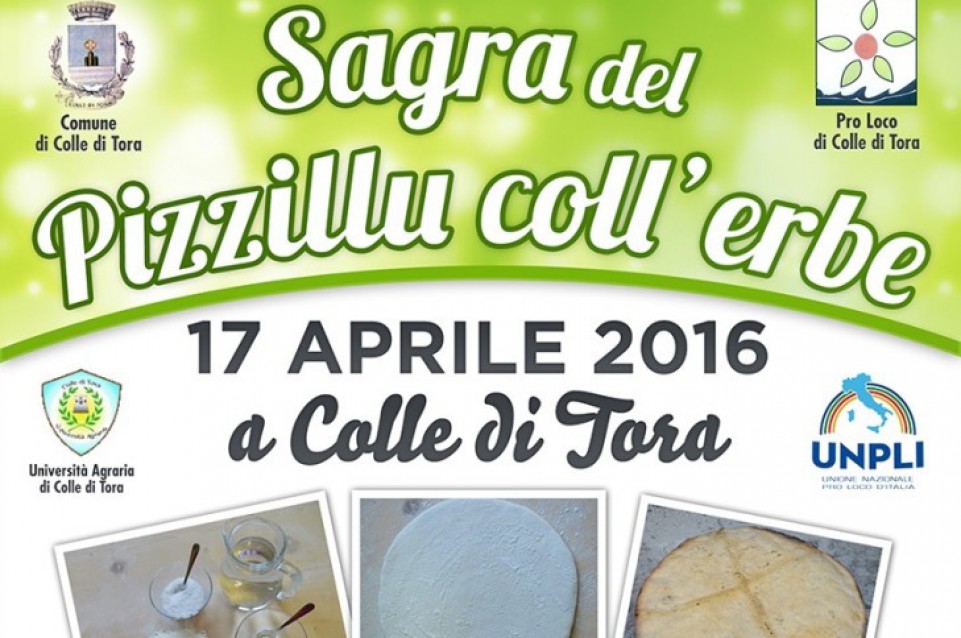 Il 17 aprile a Colle di Tora vi aspetta la "Sagra del Pizzillu coll'erbe"