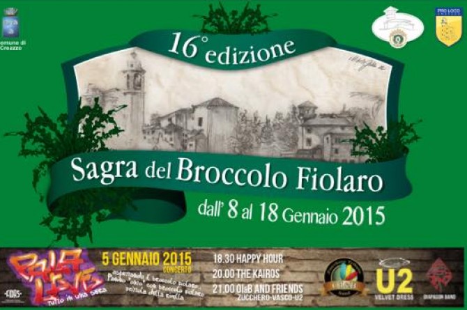 Dall'8 al 18 gennaio a Creazzo vi aspetta la Sagra del Broccolo Fiolaro Dall'8 al 18 gennaio a Creazzo vi aspetta la Sagra del Broccolo Fiolaro