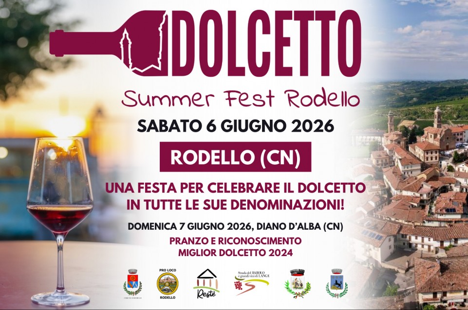 Dolcetto Summer Fest: il 6 giugno a Rondello