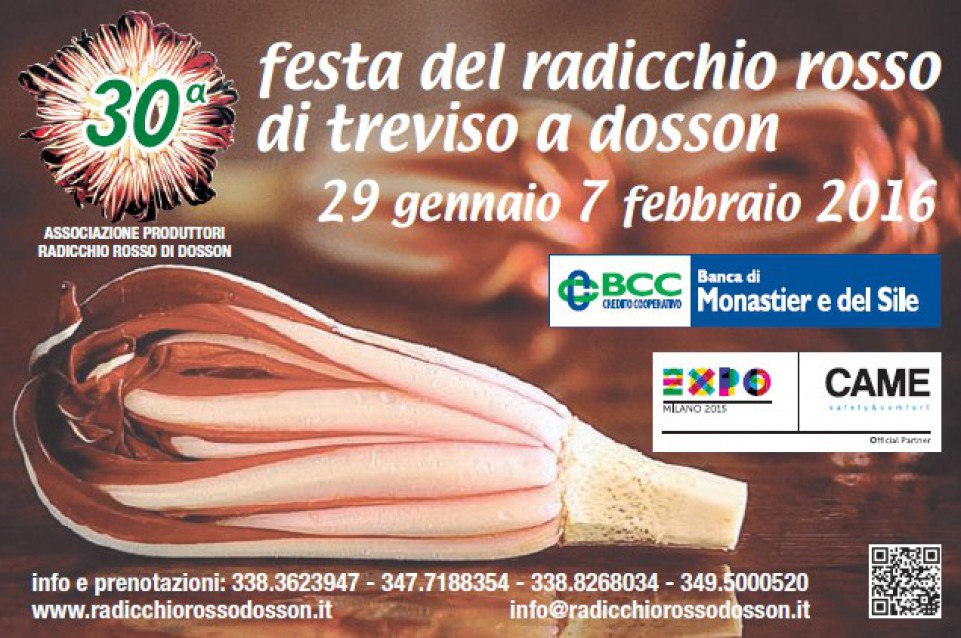 Dal 29 gennaio al 7 febbraio a Dosson arriva la "Festa del Radicchio Rosso di Treviso" Dal 29 gennaio al 7 febbraio a Dosson arriva la "Festa del Radicchio Rosso di Treviso"