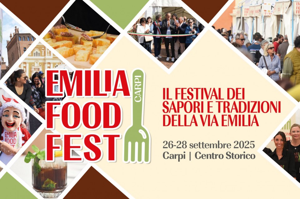 EmiliaFoodFest: dal 26 al 28 settembre a Carpi EmiliaFoodFest: dal 26 al 28 settembre a Carpi