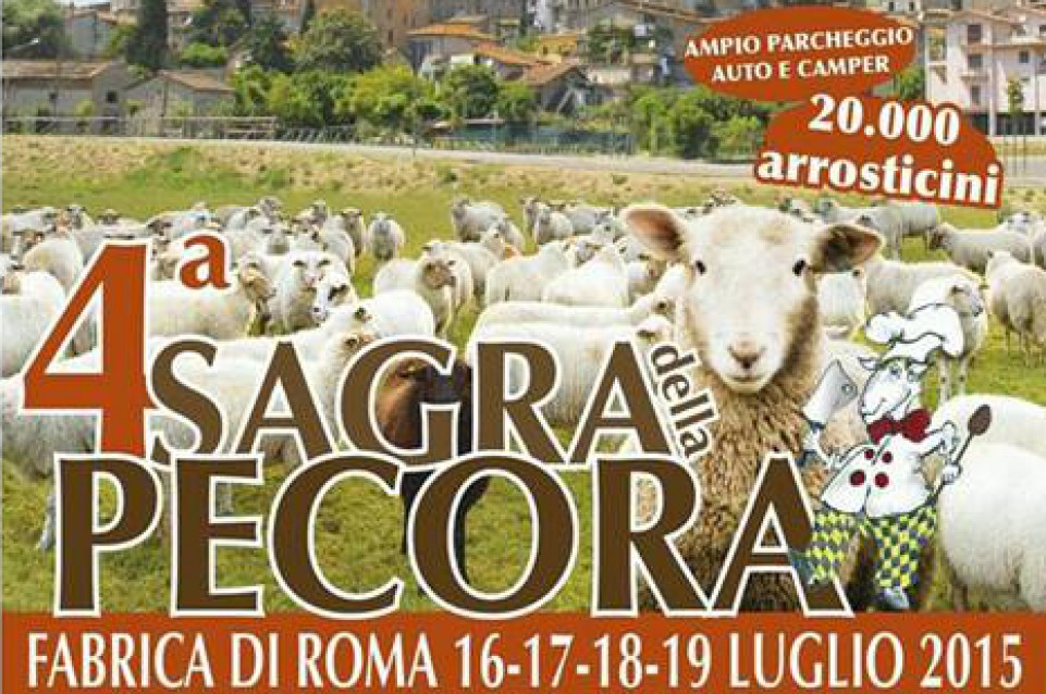 Dal 16 al 19 luglio a Fabrica di Roma arriva la "Sagra della Pecora" Dal 16 al 19 luglio a Fabrica di Roma arriva la "Sagra della Pecora"