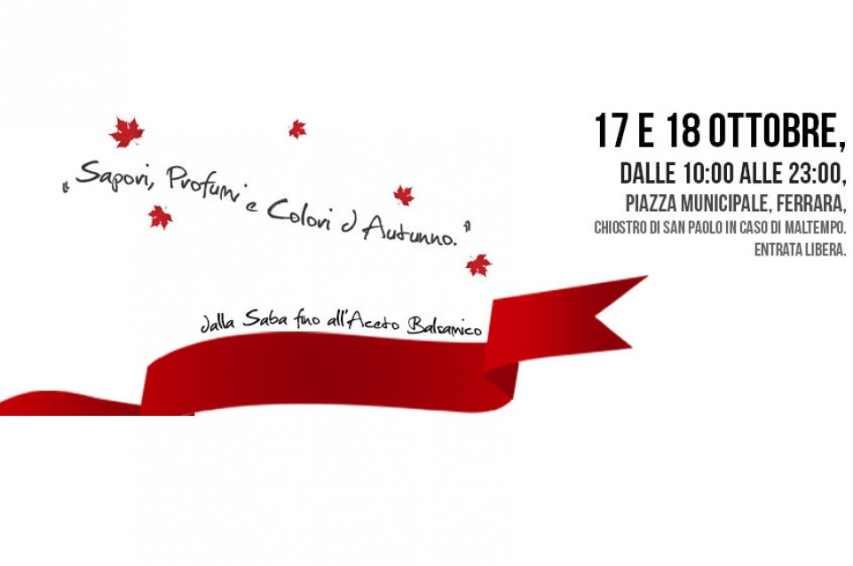 Il 17 e 18 ottobre a Ferrara appuntamento col gusto di "Non solo Saba" Il 17 e 18 ottobre a Ferrara appuntamento col gusto di "Non solo Saba"