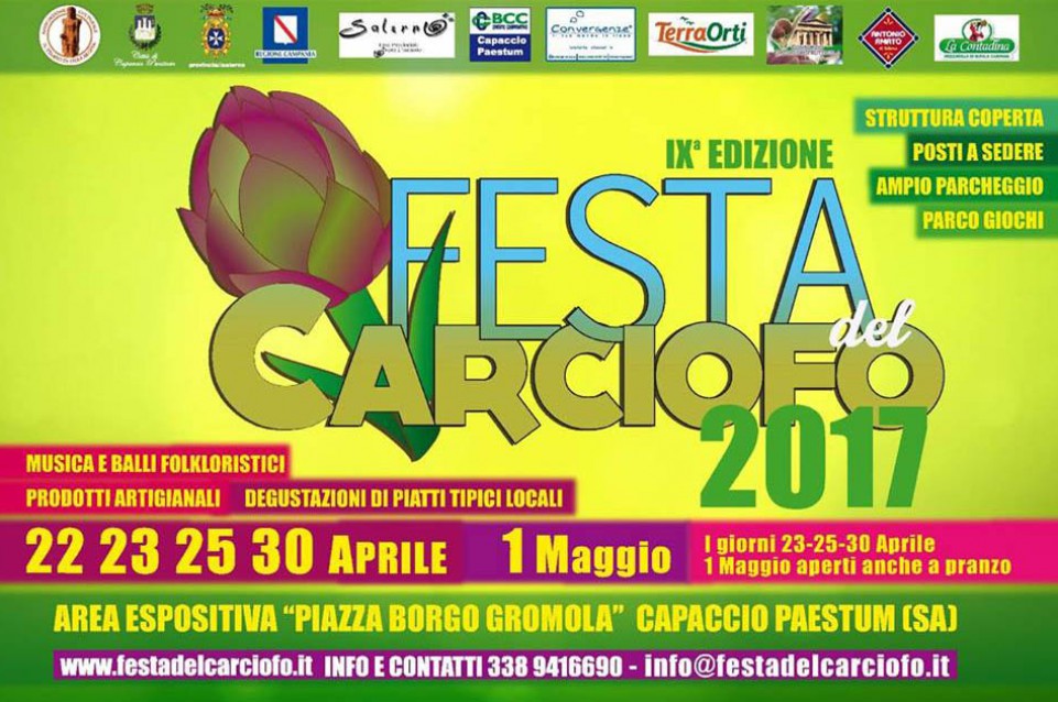 Festa del Carciofo: dal 22 aprile all'1 maggio a Paestum 