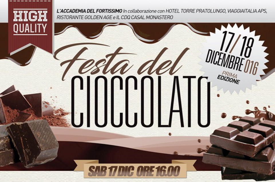 Festa del Cioccolato: a Casal Monastero il 17 e 18 dicembre appuntamento con la dolcezza 