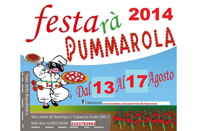 Festa ra' Pummarola: dal 13 al 17 agosto Capaccio Scalo festeggia la pummarola