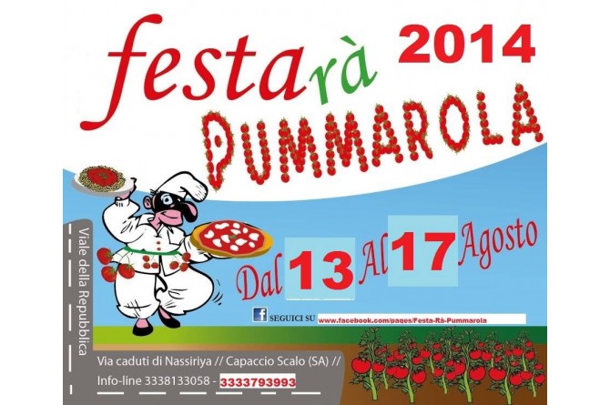 Festa ra' Pummarola: dal 13 al 17 agosto Capaccio Scalo festeggia la pummarola Festa ra' Pummarola: dal 13 al 17 agosto Capaccio Scalo festeggia la pummarola