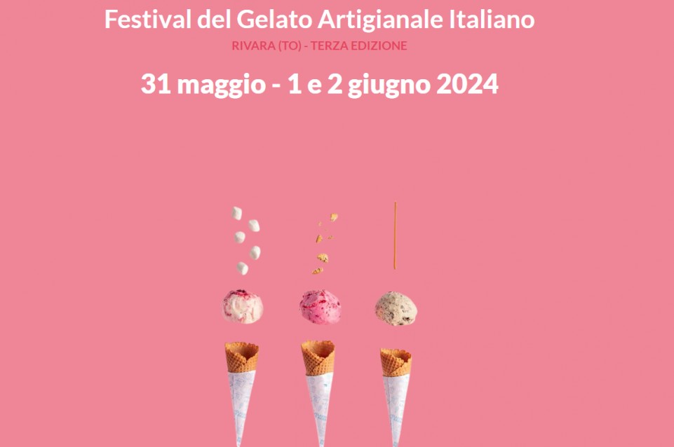 Festival del Gelato: dal 31 maggio al 4 giugno a Rivara Festival del Gelato: dal 31 maggio al 4 giugno a Rivara