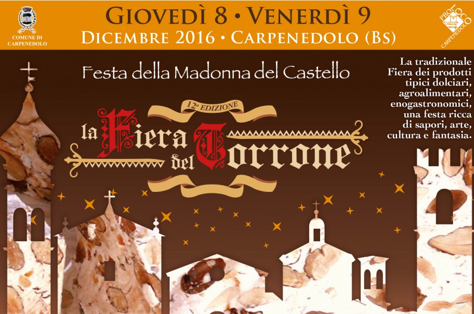 Fiera del torrone: a Carpendolo l'8 e 9 dicembre 