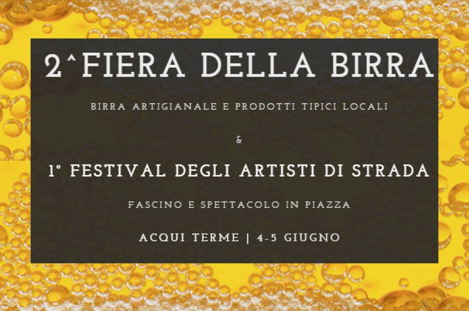 Fiera della Birra: il 4 e 5 giugno ad Acqui Terme 