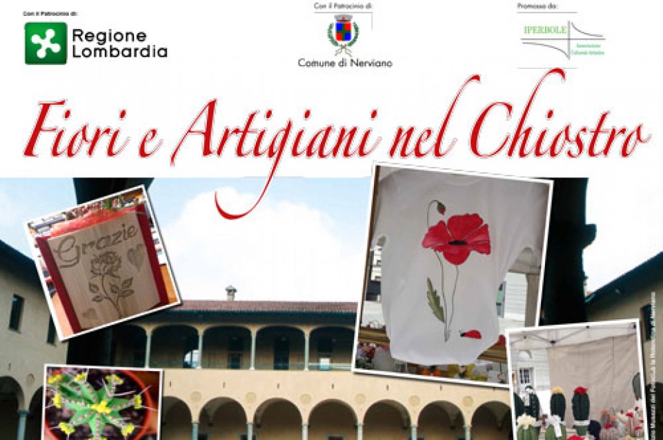 Fiori e Artigiani nel Chiostro: il 3 e 4 luglio a Nerviano