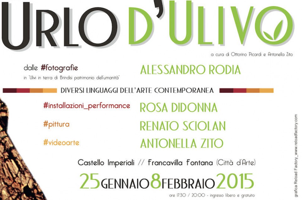 A Francavilla Fontana la mostra "Urlo d'ulivo" dal 25 gennaio all'8 febbraio A Francavilla Fontana la mostra "Urlo d'ulivo" dal 25 gennaio all'8 febbraio
