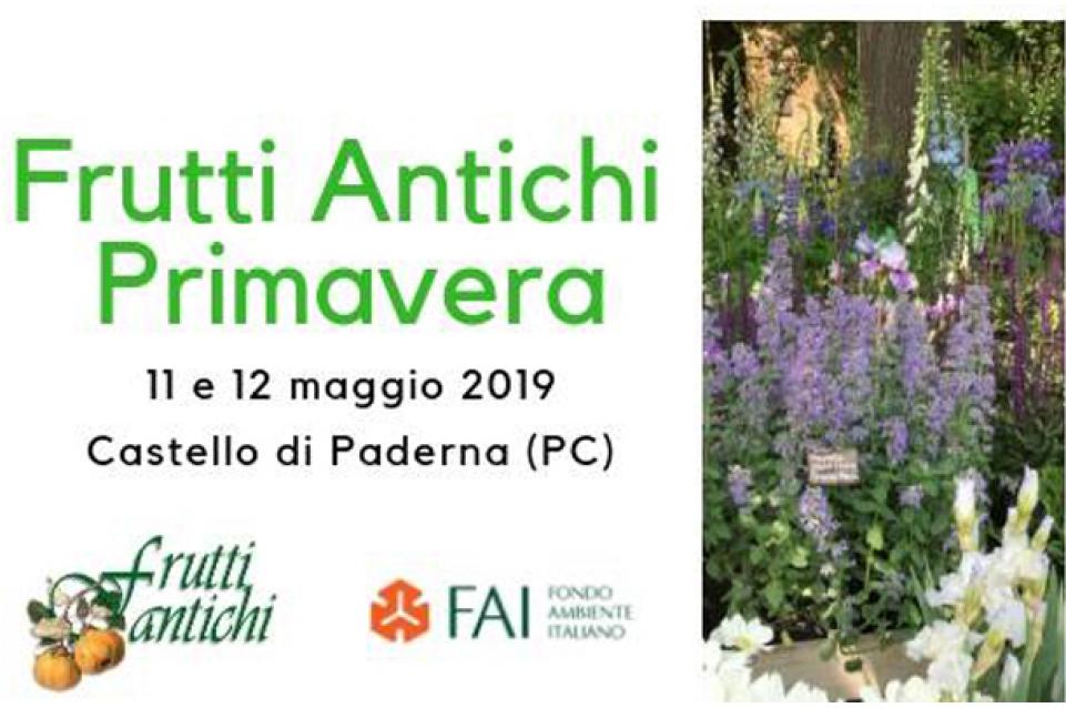 Frutti Antichi Primavera: l'11 e 12 maggio a Paderna di Pontenure arrivano natura e gusto