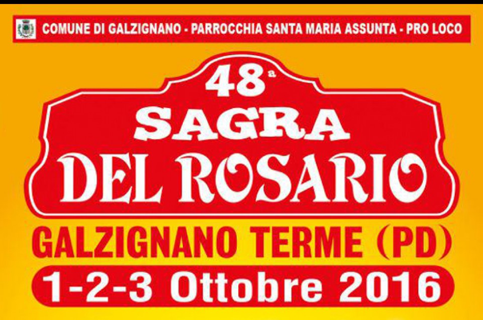 A Galzignano Terme dall'1 al 3 ottobre appuntamento con la "Sagra Paesana" A Galzignano Terme dall'1 al 3 ottobre appuntamento con la "Sagra Paesana"