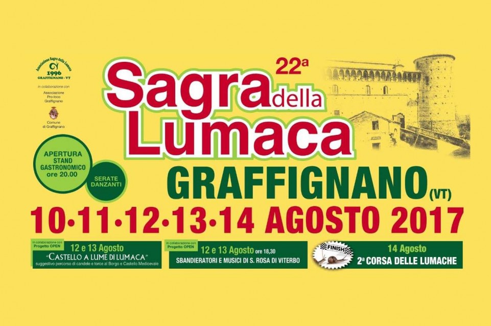 A Graffignano Dal 10 al 14 agosto arriva la Sagra della Lumaca 