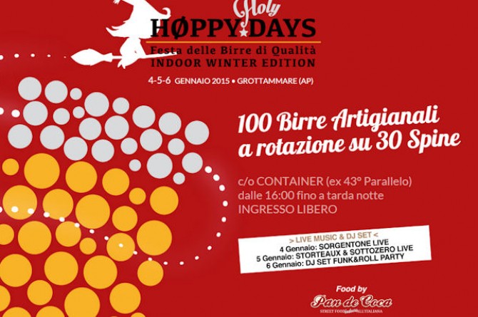 Dal 4 al 6 gennaio a Grottamare vi aspettano birre da tutto il mondo con Høppy holyDays Dal 4 al 6 gennaio a Grottamare vi aspettano birre da tutto il mondo con Høppy holyDays