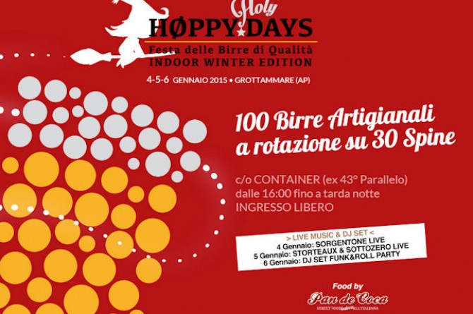 Dal 4 al 6 gennaio a Grottamare vi aspettano birre da tutto il mondo con Høppy holyDays