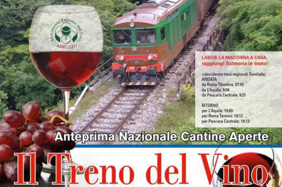 Il Treno del Vino: il 15 maggio da Sulmona a Roccaraso degustando vini abruzzesi 