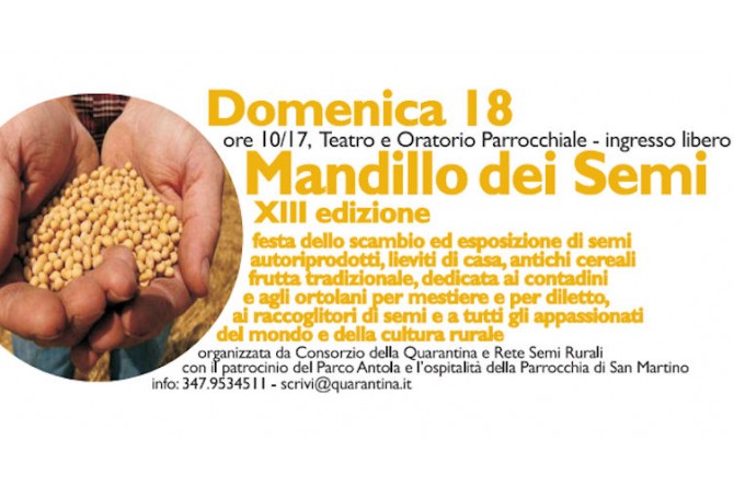 Mandillo dei Semi: il 18 gennaio a Ronco Scrivia torna la festa dedicata a semi, lieviti e cerali Mandillo dei Semi: il 18 gennaio a Ronco Scrivia torna la festa dedicata a semi, lieviti e cerali