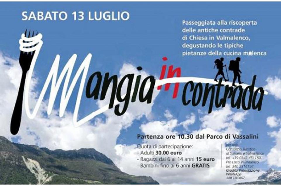 Mangia in contrada: il 13 luglio a Chiesa In Valmalenco torna la passeggiata gastronomica 