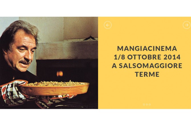Mangiacinema: dall'1 all'8 ottobre a Salsomaggiore cibo goloso e cinema d'autore Mangiacinema: dall'1 all'8 ottobre a Salsomaggiore cibo goloso e cinema d'autore