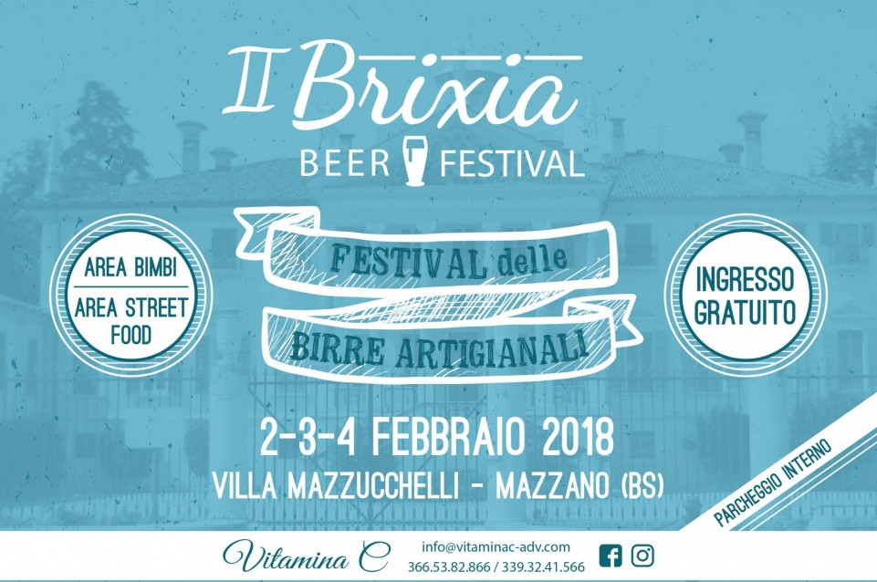 Dal 2 al 4 febbraio a Mazzano appuntamento con il "Brixia Beer Festival"  