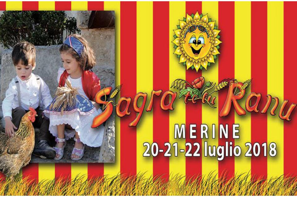 Dal 20 al 22 luglio a Merine arriva la gustosa "Sagra te lu ranu" 