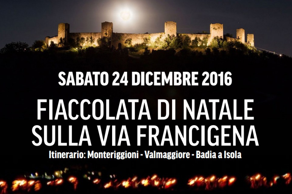 Il 24 dicembre a Monteriggioni arriva la magia con la Fiaccolata di Natale sulla Via Francigena