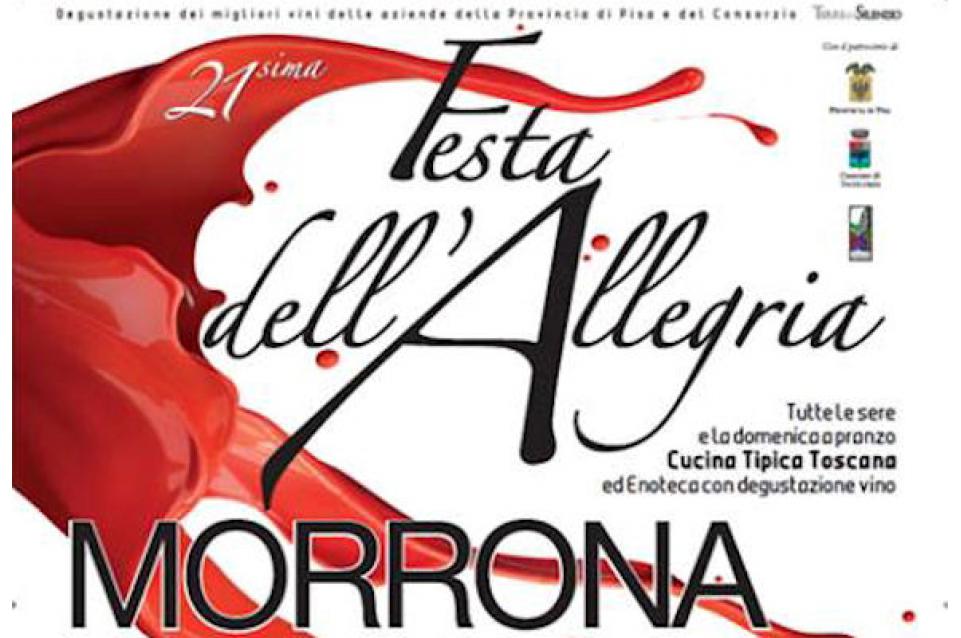 Dal 5 al 7 giugno a Morrona arriva la golosa "Festa dell'Allegria" Dal 5 al 7 giugno a Morrona arriva la golosa "Festa dell'Allegria"