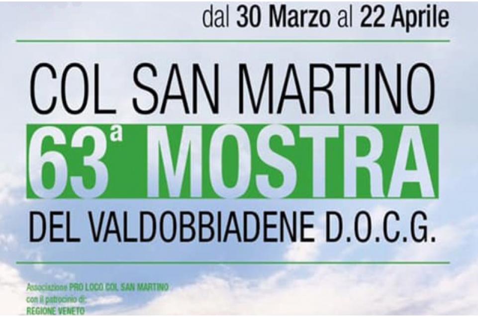 Mostra del Valdobbiadene: dal 30 marzo al 22 aprile a Col San Martino 