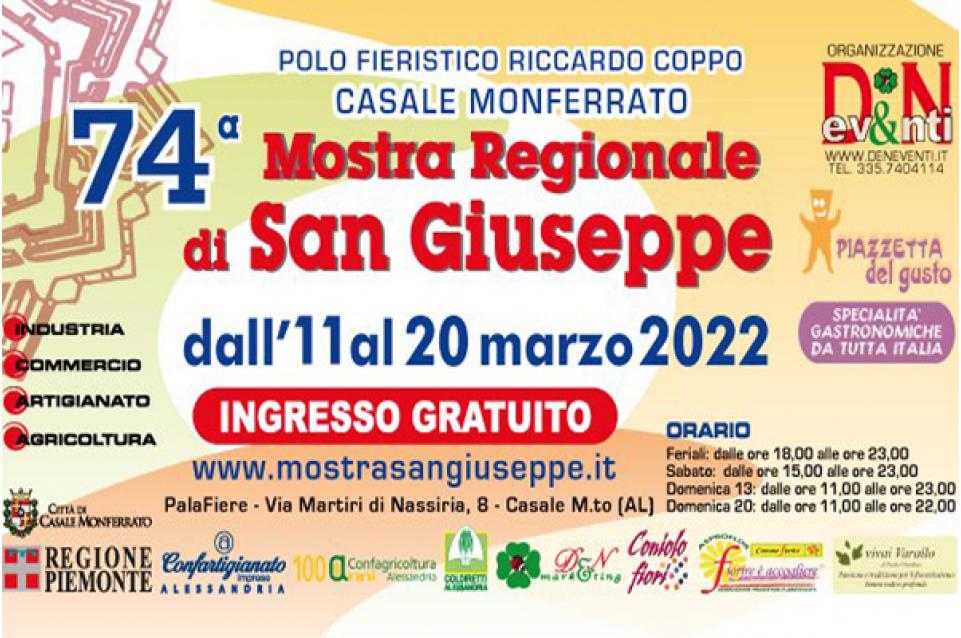 Mostra Regionale di San Giuseppe: dall'11 al 20 marzo a Casale Monferrato  