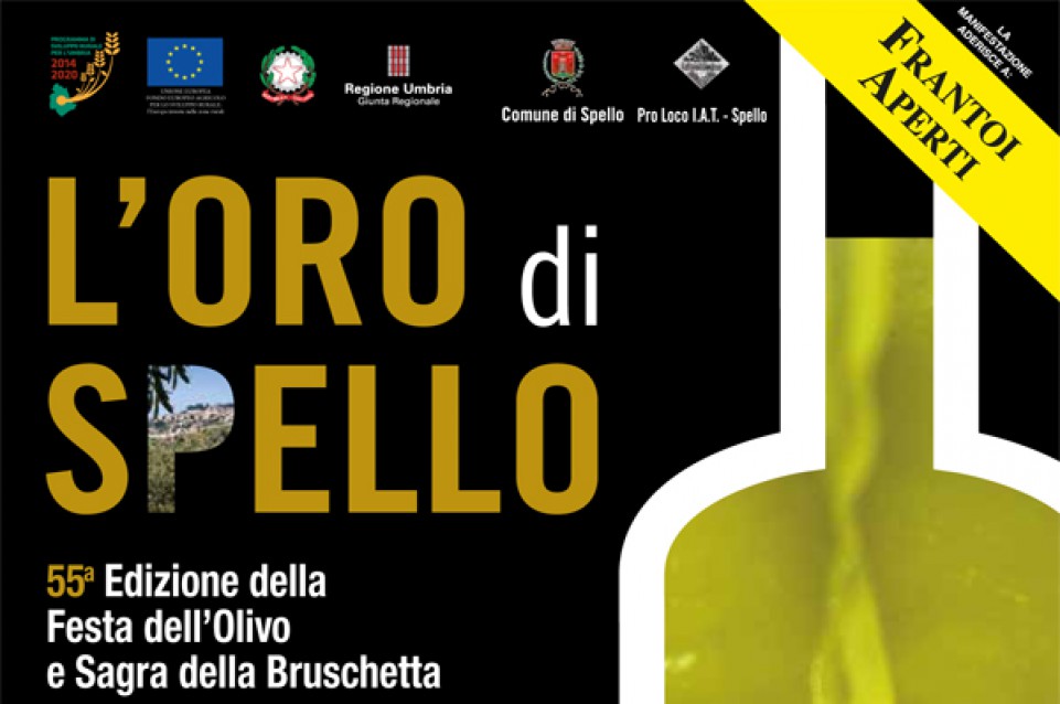 L'Oro di Spello: dal 18 al 20 novembre torna con la "Festa dell'Olivo e della Bruschetta"